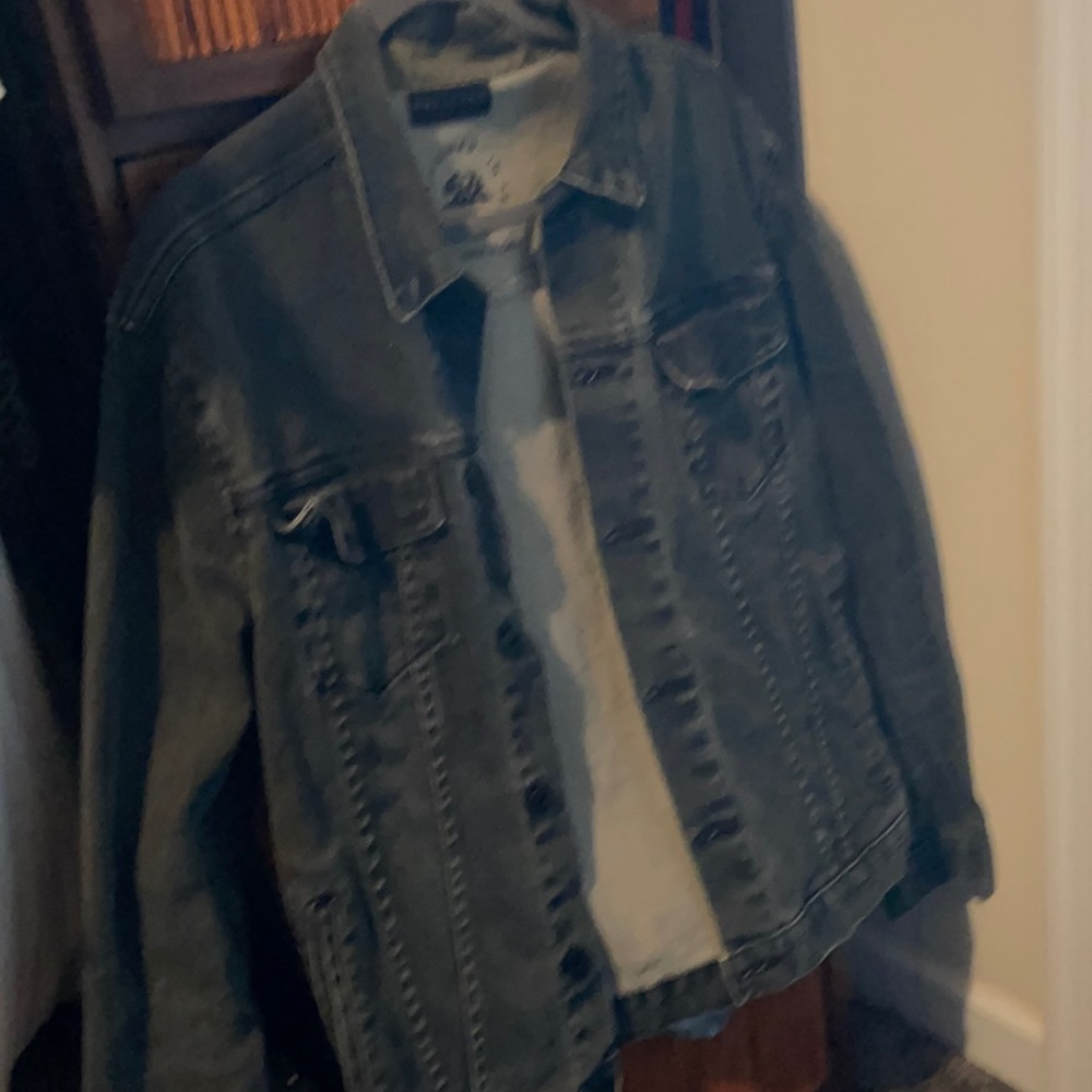Black denim jacket